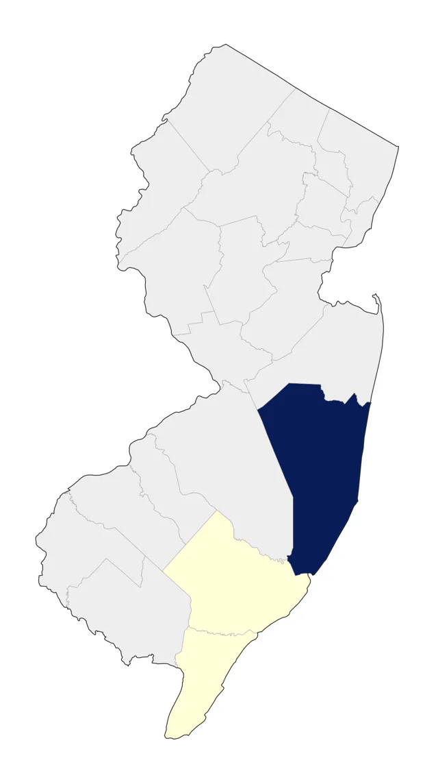 Black-capped Petrel county map