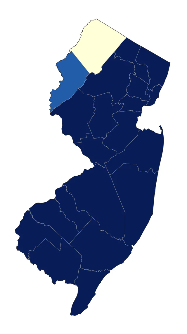 Black-crowned Night Heron county map