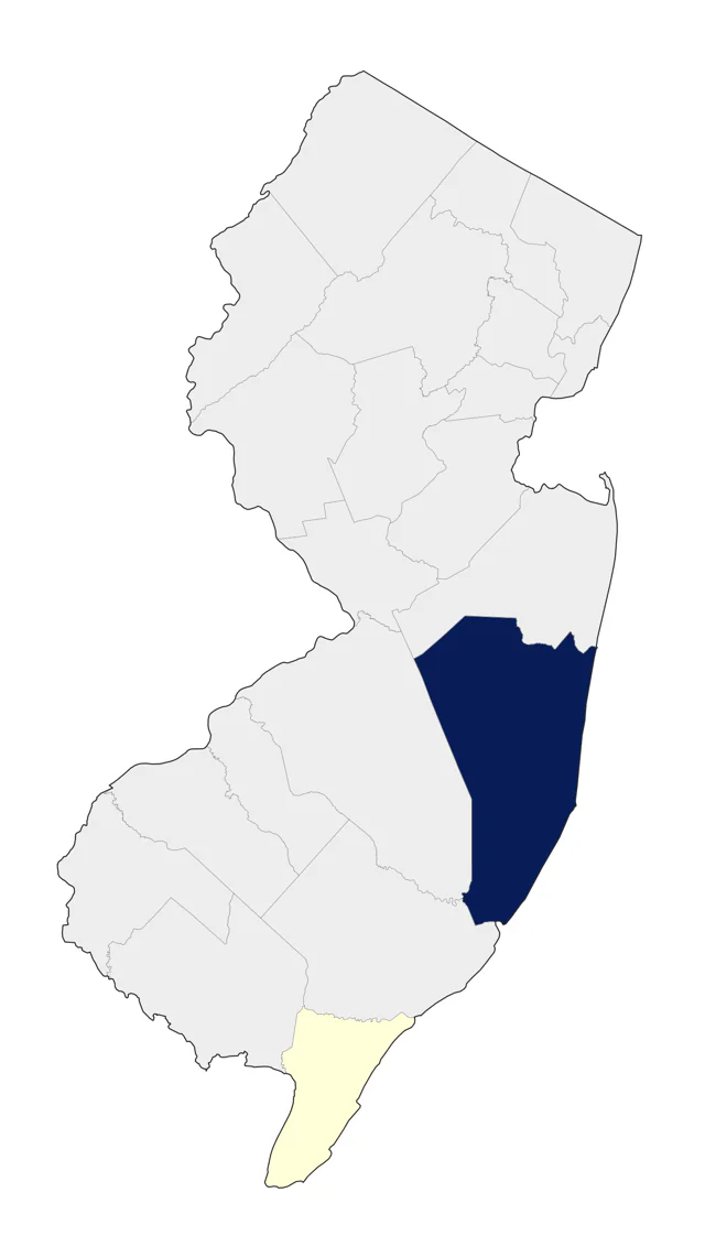 Black-tailed Gull county map