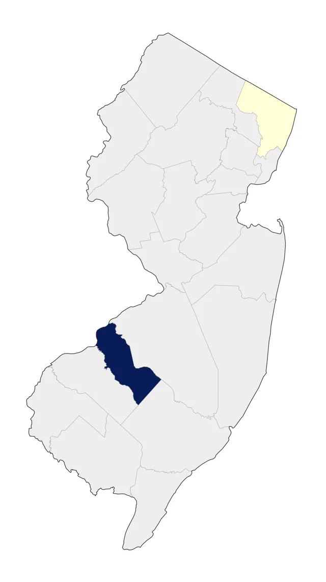 Black-throated Sparrow county map