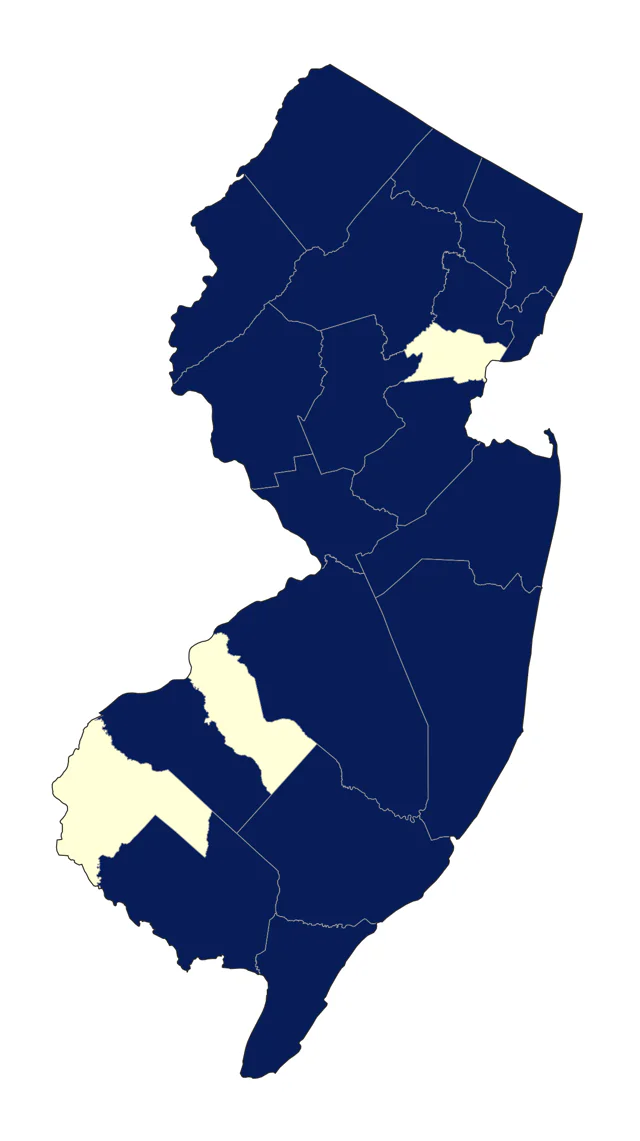 Blue-winged Teal county map