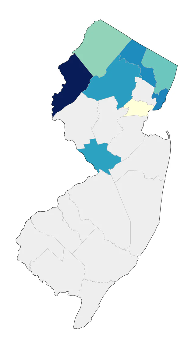 Boreal Chickadee county map