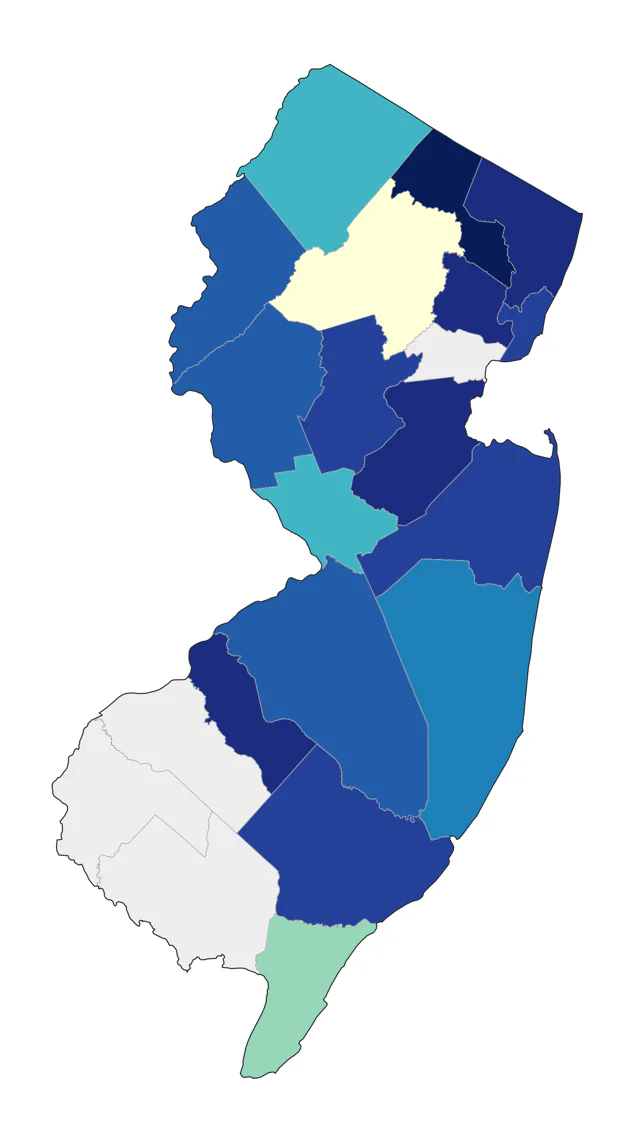 Budgerigar county map