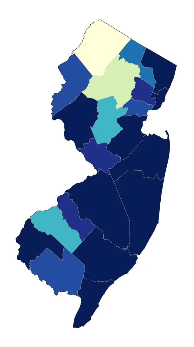 Buff-breasted Sandpiper county map