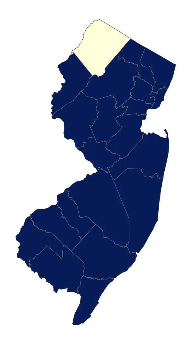 Canvasback county map