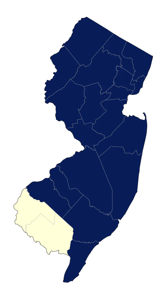 Cape May Warbler county map