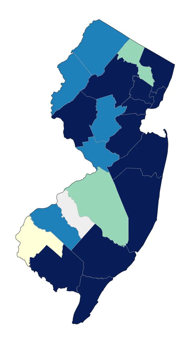 Common Tern county map