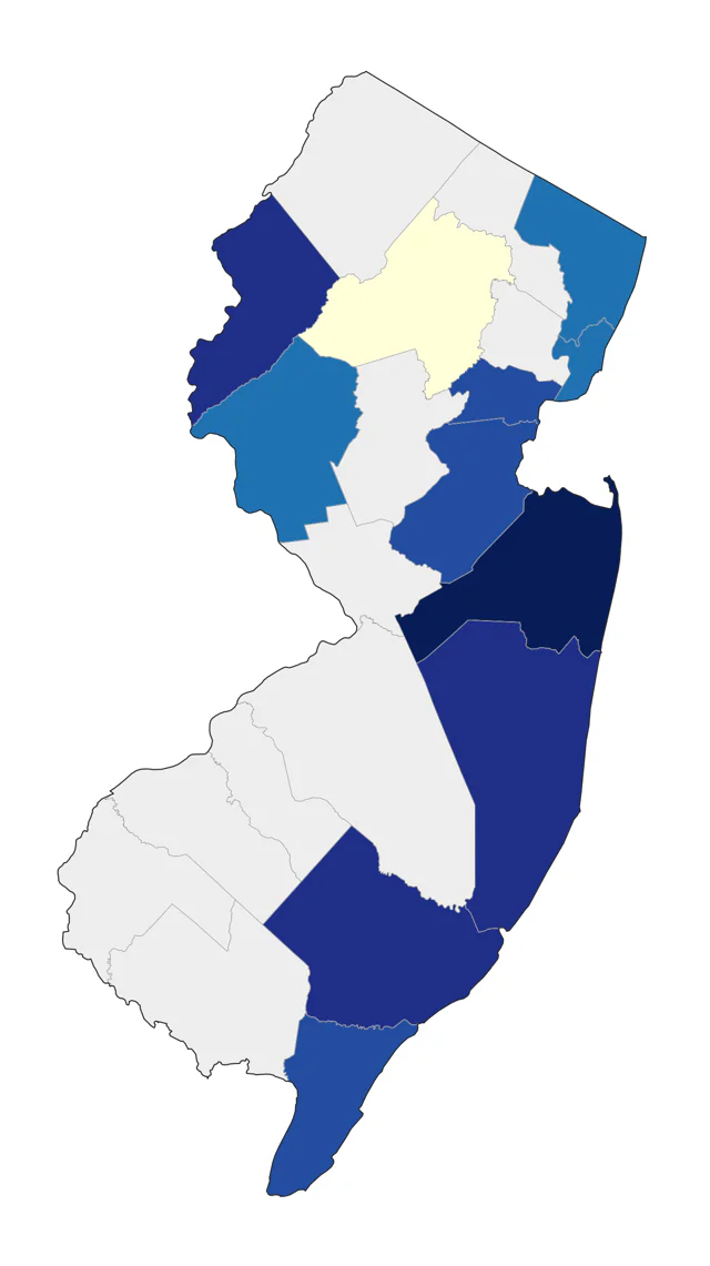 Eared Grebe county map