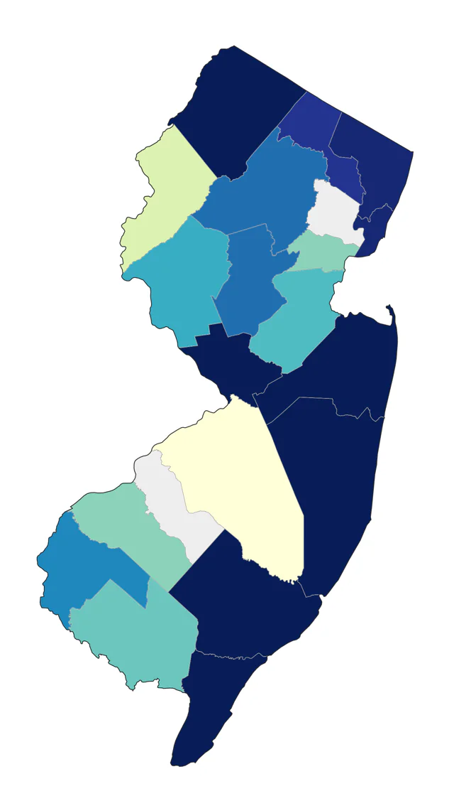 Eurasian Wigeon county map