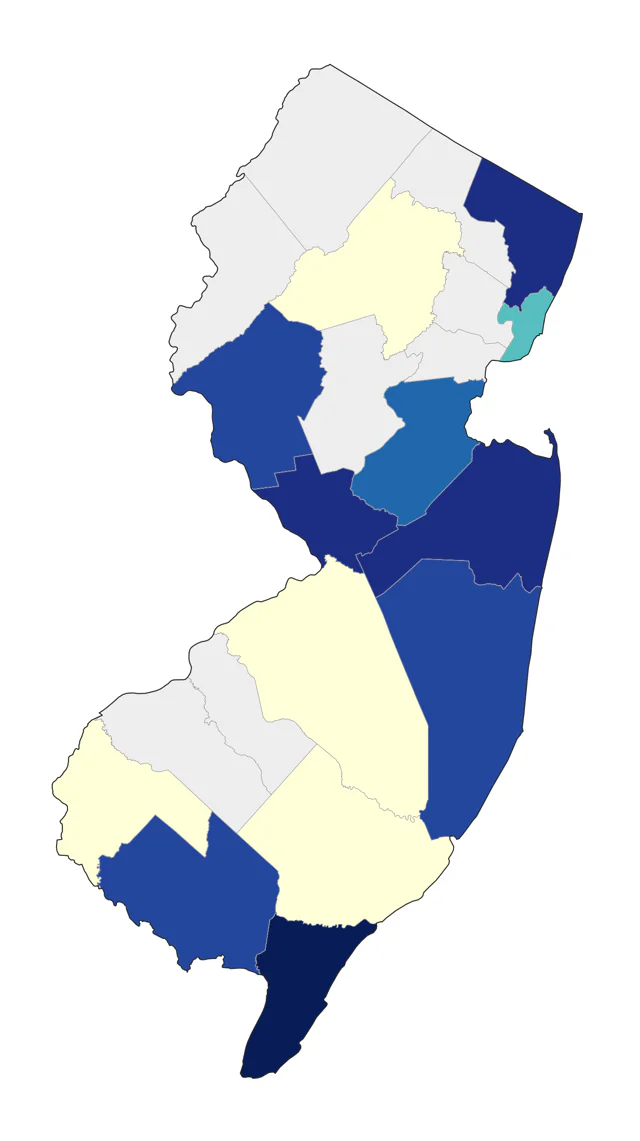 Franklin's Gull county map