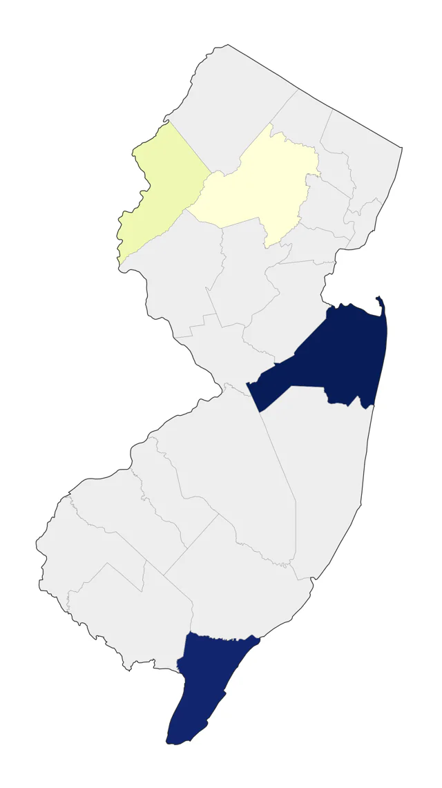 Golden-crowned Sparrow county map