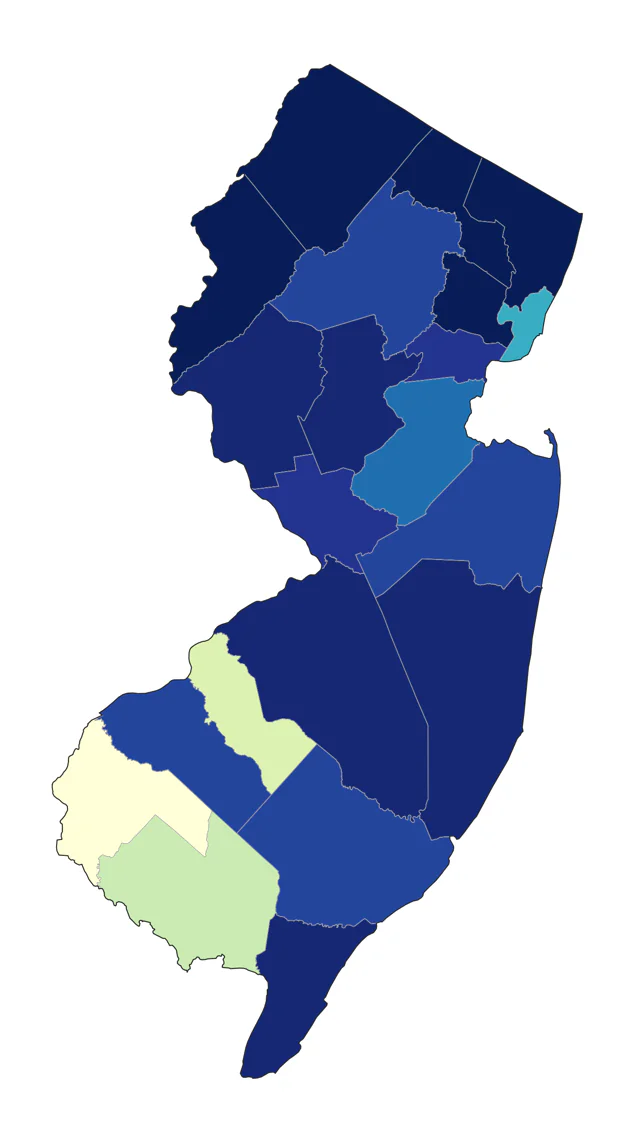 Golden-winged Warbler county map