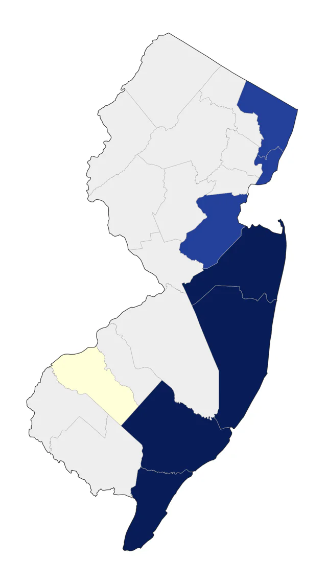 Great Shearwater county map