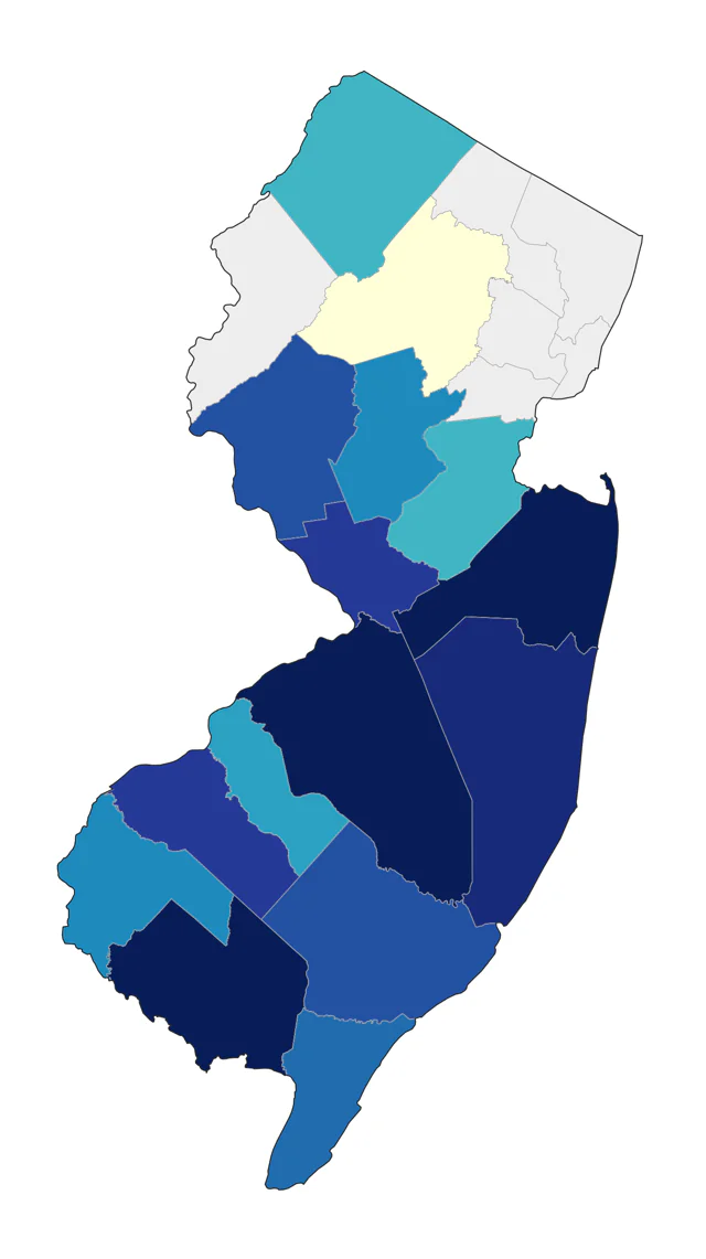 Helmeted Guineafowl county map