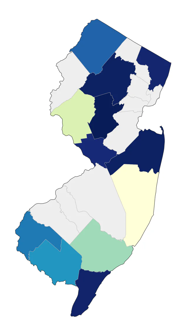 Henslow's Sparrow county map