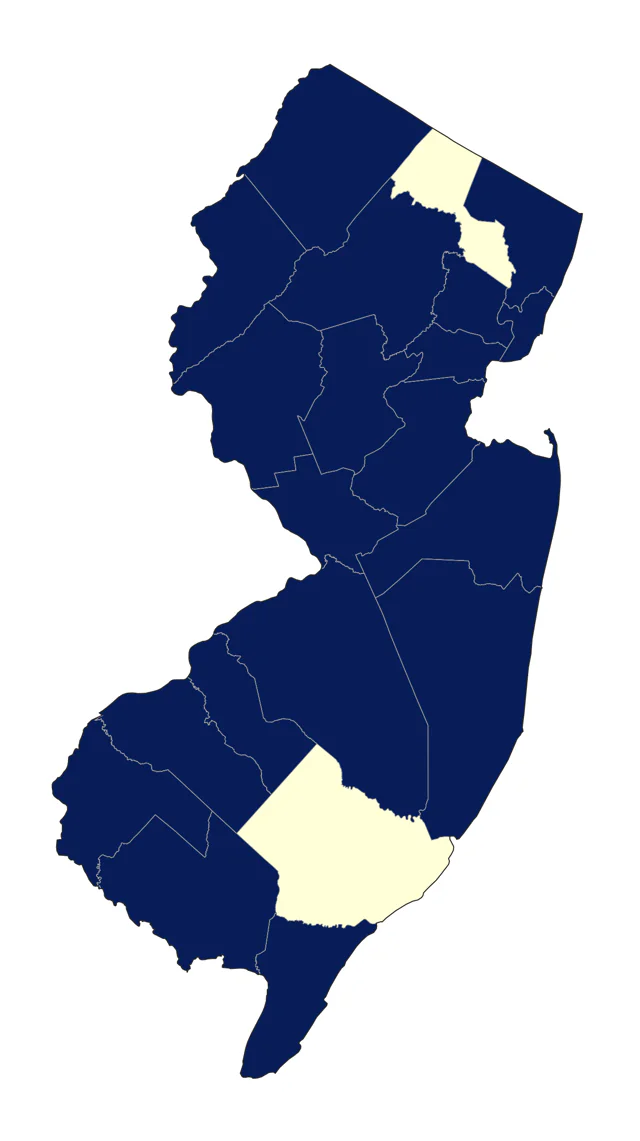 Iceland Gull county map