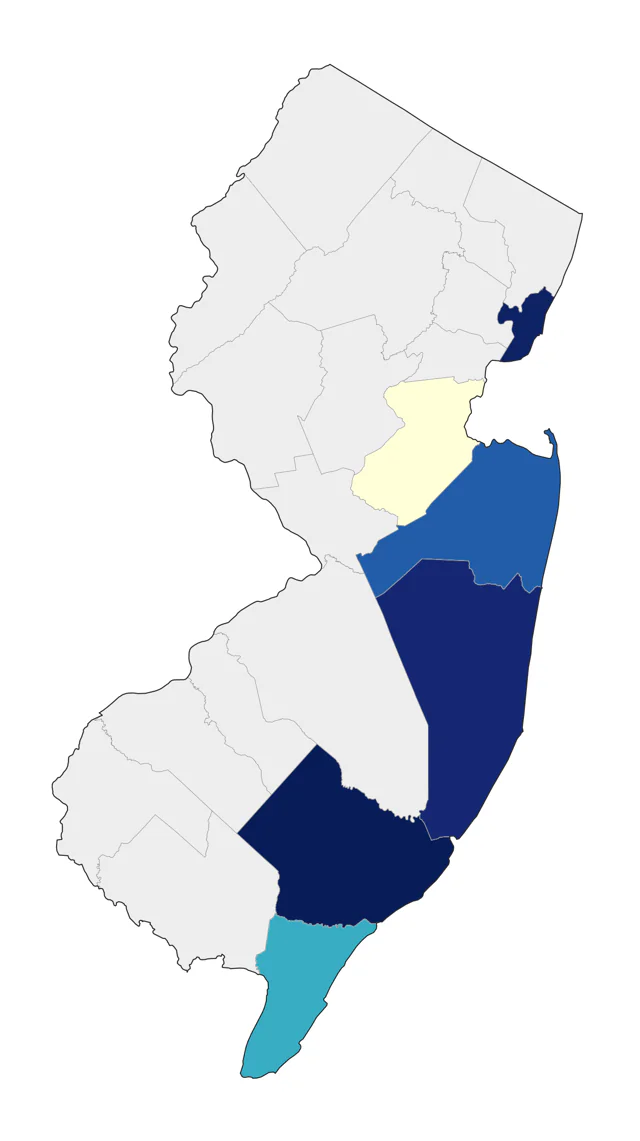 Lark Bunting county map