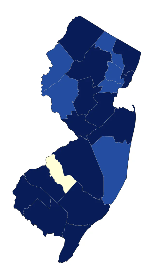 Least Bittern county map