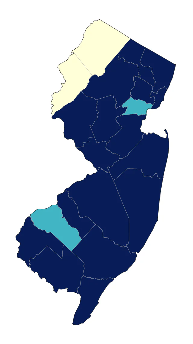 Little Blue Heron county map
