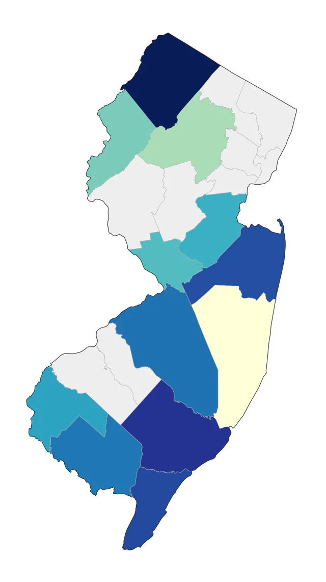 Loggerhead Shrike county map