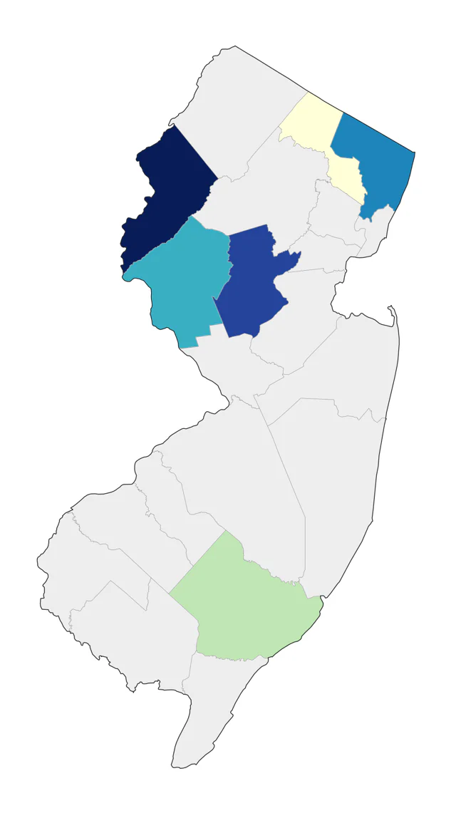 Mandarin Duck county map