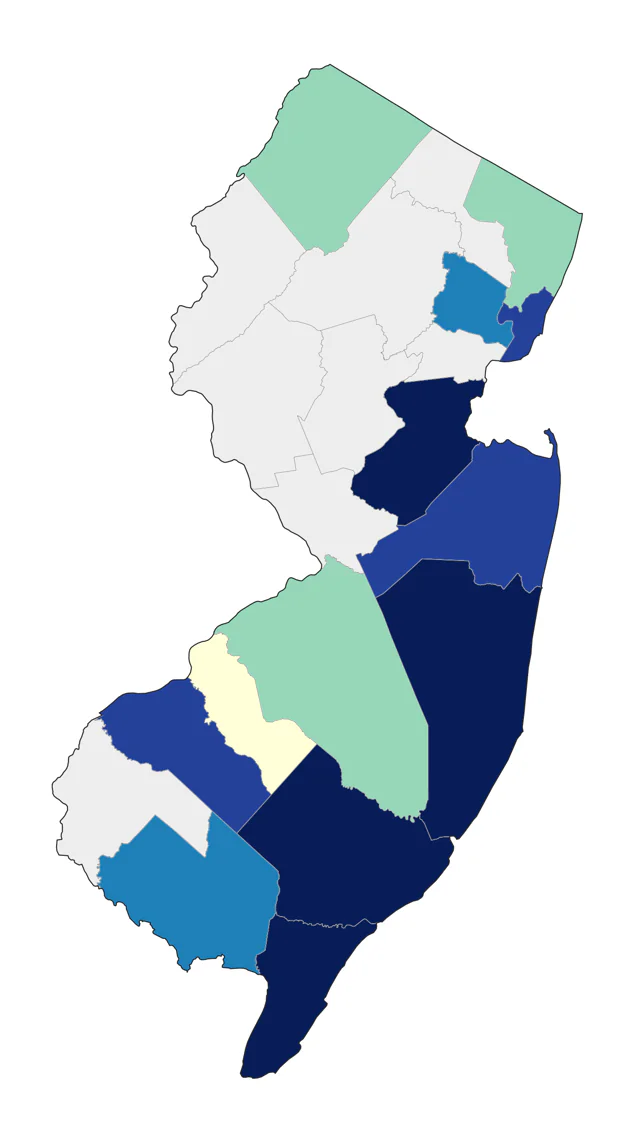 Marbled Godwit county map