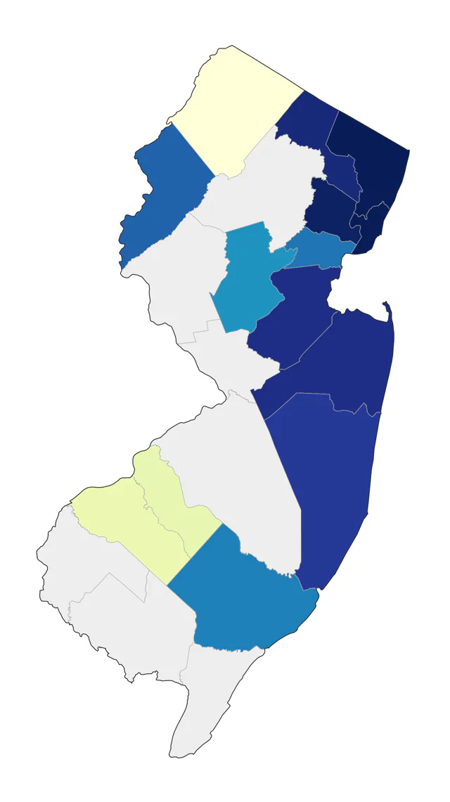 Monk Parakeet county map