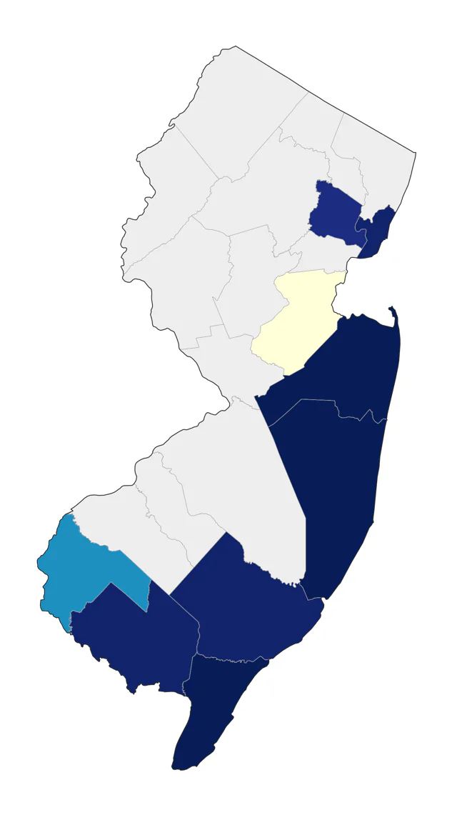 Parasitic Jaeger county map