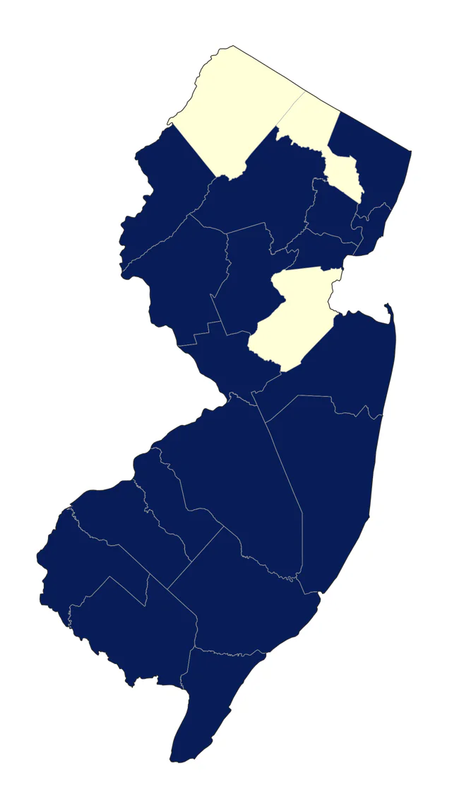 Prothonotary Warbler county map