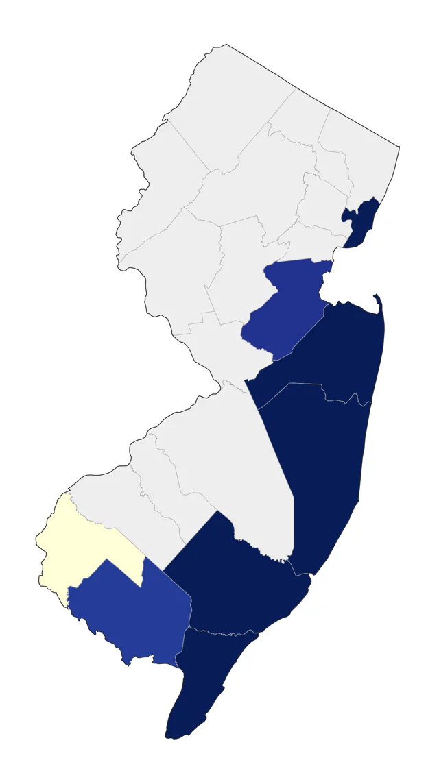 Purple Sandpiper county map