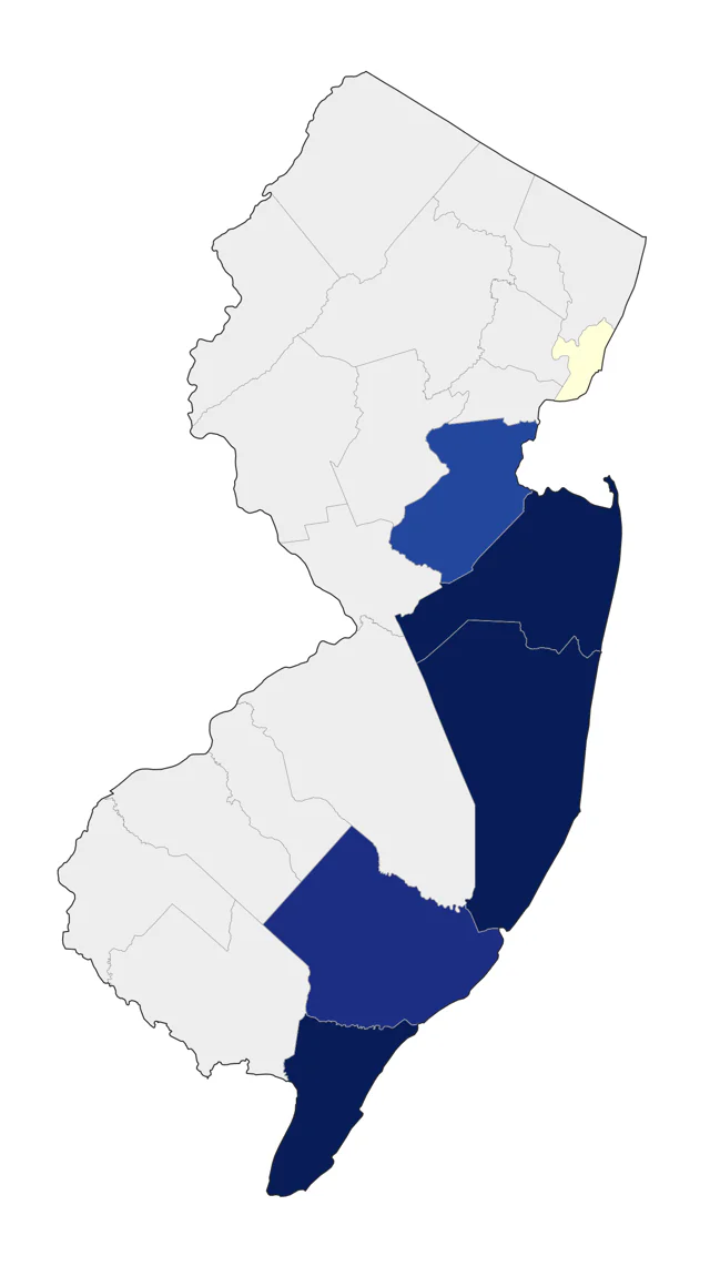Roseate Tern county map