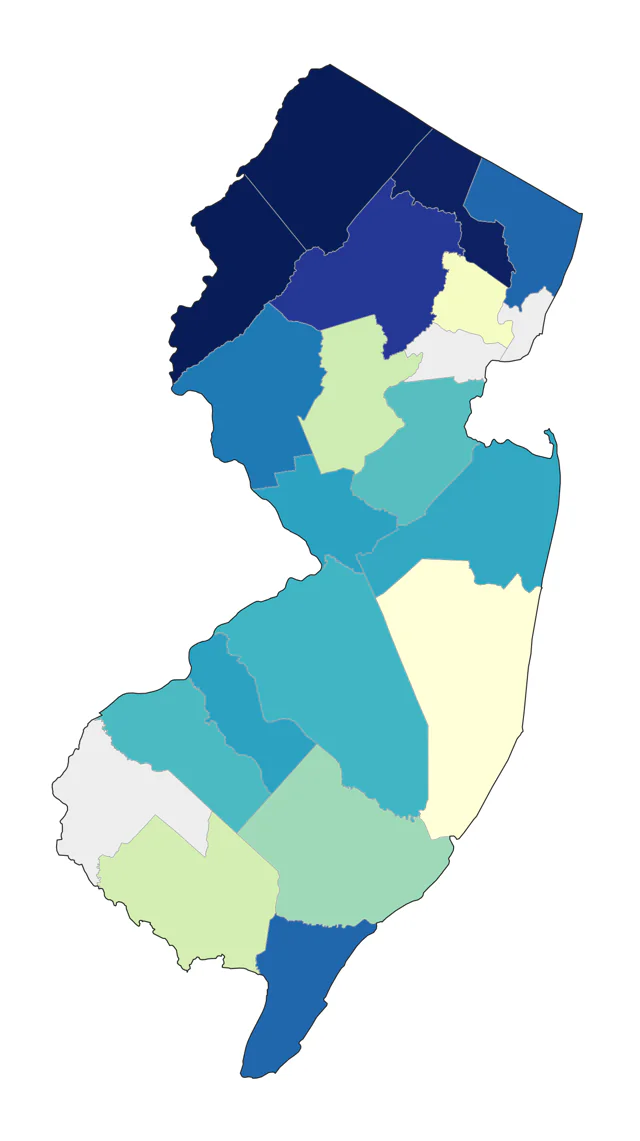 Ruffed Grouse county map
