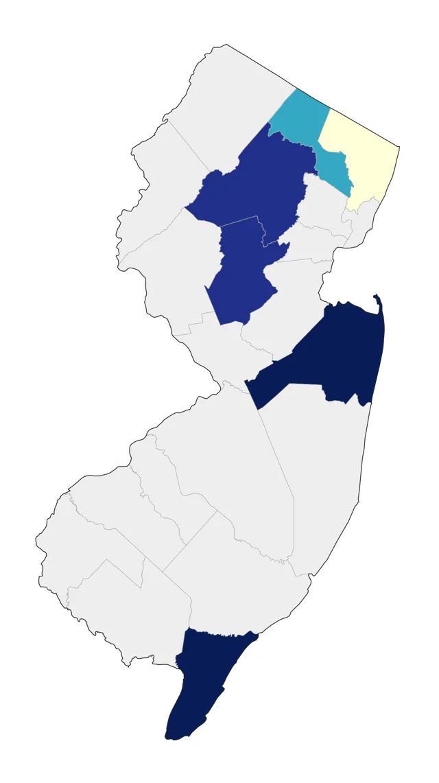 Say's Phoebe county map