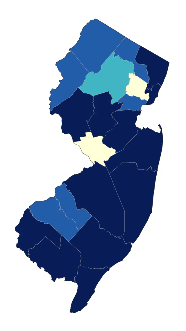 Short-billed Dowitcher county map