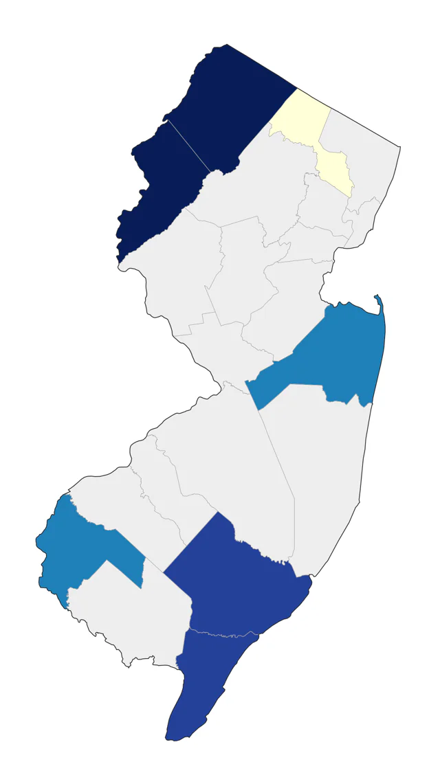 Swainson's Warbler county map