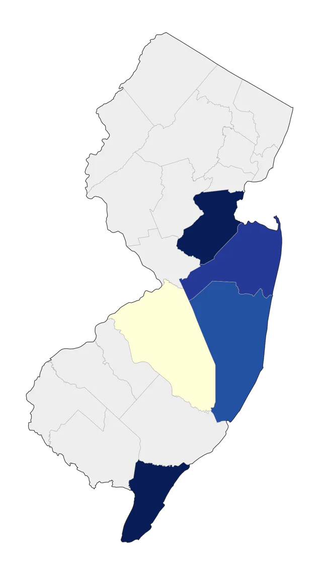 Western Grebe county map