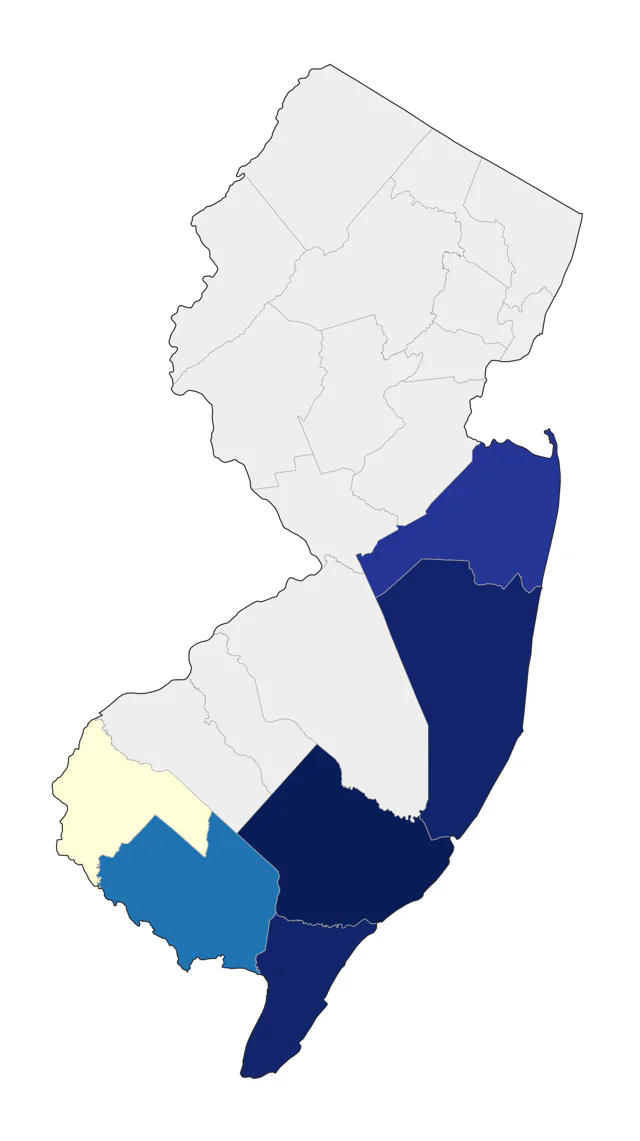White-faced Ibis county map
