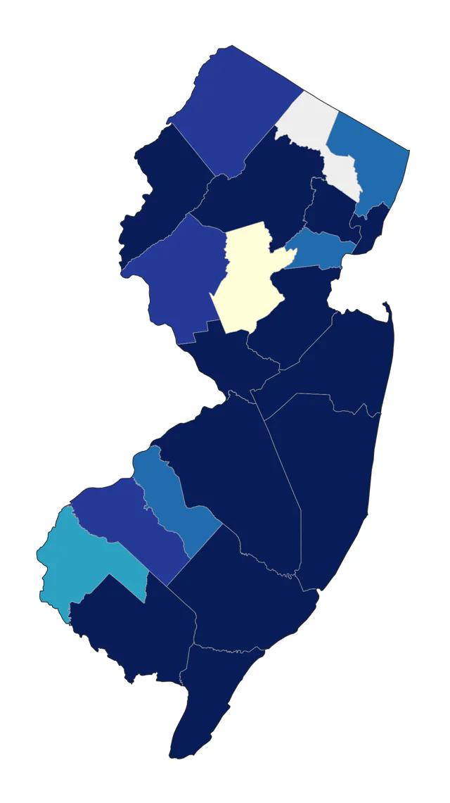 White Ibis county map