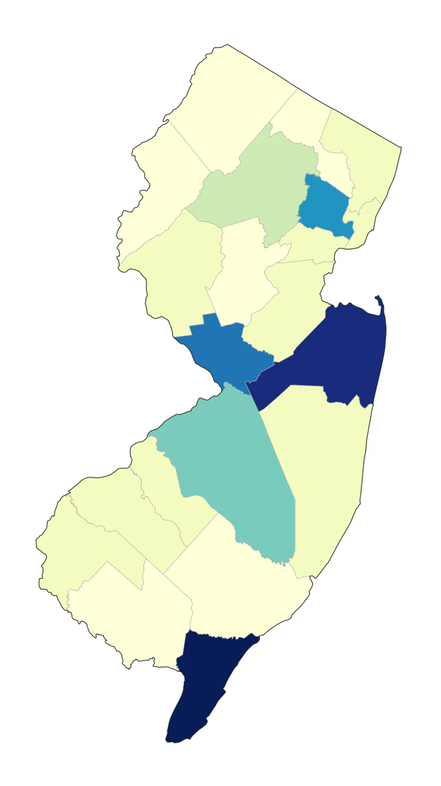 White-winged Crossbill county map
