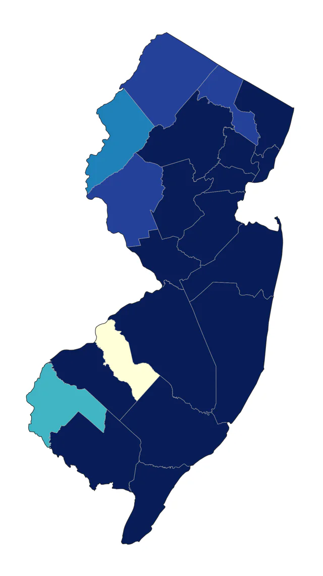 Yellow-crowned Night Heron county map