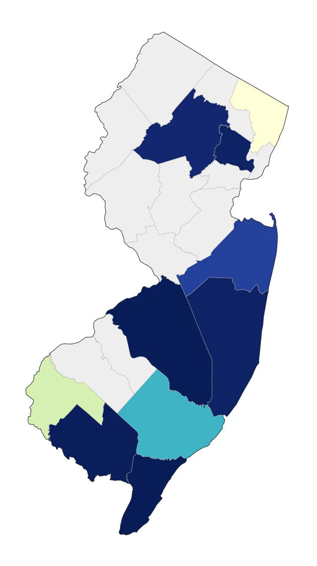 Yellow Rail county map