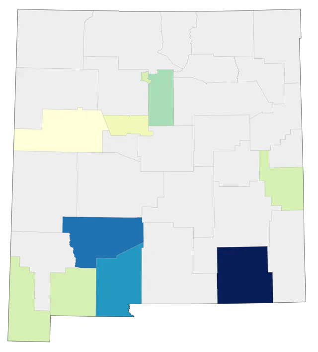 African Collared-Dove county map