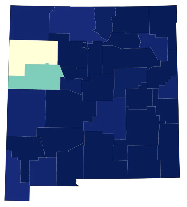 American Redstart county map