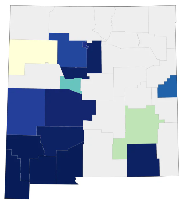 Anna's Hummingbird county map