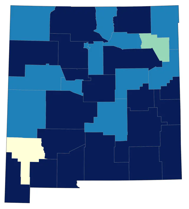 Baird's Sandpiper county map
