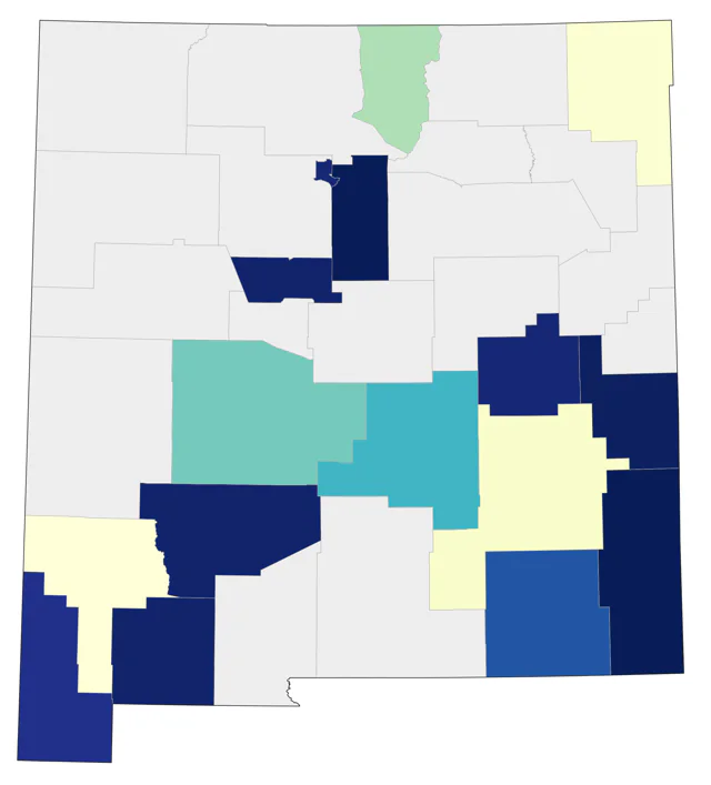 Bay-breasted Warbler county map