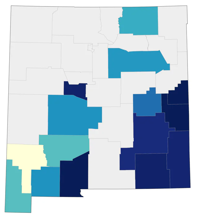 Black-bellied Whistling-Duck county map