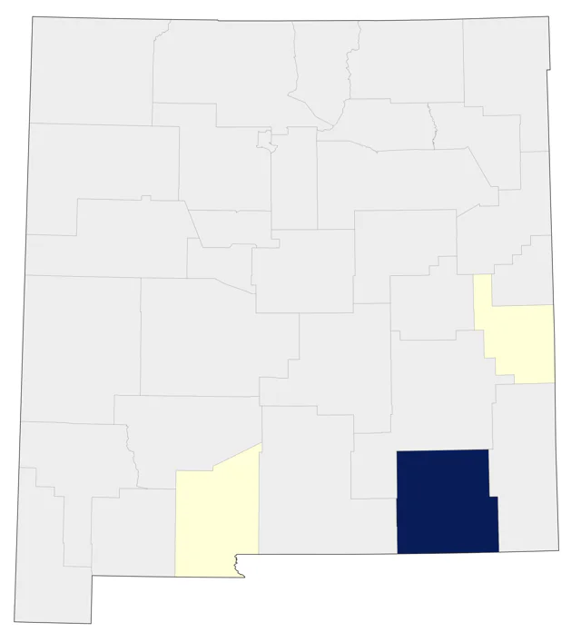 Black-capped Vireo county map