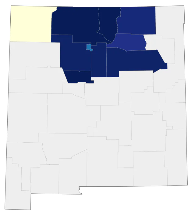 Black Rosy-Finch county map