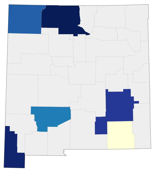 Black Skimmer county map